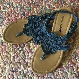 American Eagle Crocheted Sandals
